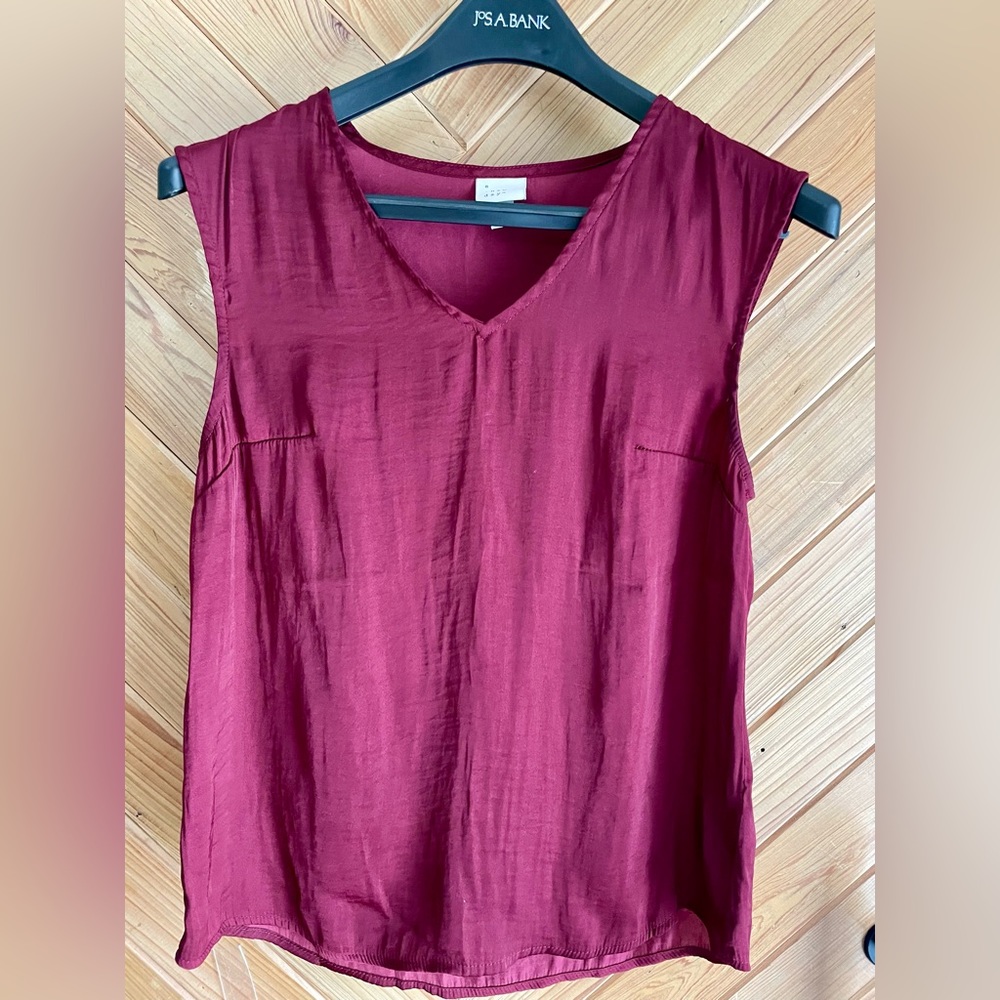 Maroon silk blouse